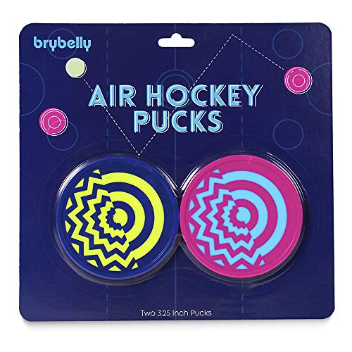 Two-Tone Air Hockey Pucks - 3.25-inch Wear-Proof Molded Discs (2-Pack)