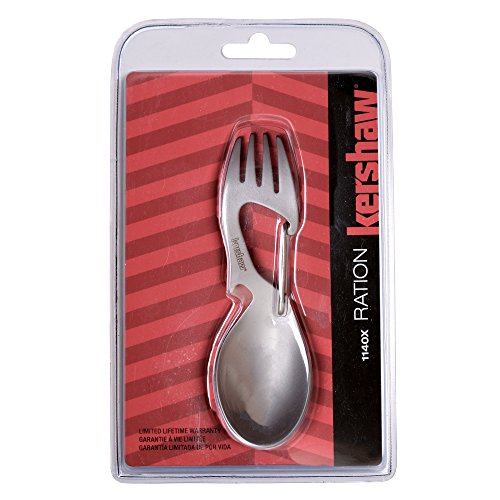 Multi-Tool Spork with Carabiner & Bottle Opener - Silver