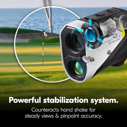 Golf Laser Rangefinder - Nikon COOLSHOT PROIII STABILIZED, Waterproof, 6X Monocular, Slope Compensation & Hyper Read