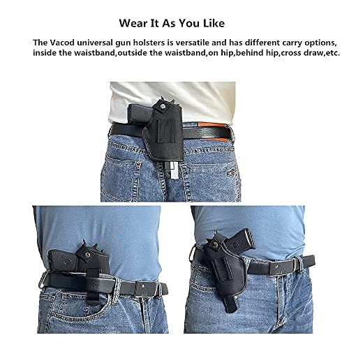 Universal Gun Holster for Concealed Carry - Black, Right/Left Hand