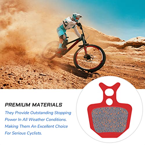2 Pairs Bicycle Disc Brake Pads - 27x33.5x4mm, Semi-Metallic