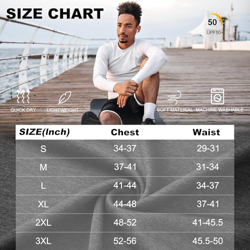 Sun Protection Long Sleeve Shirts for Men - Quick Dry, UPF 50+
