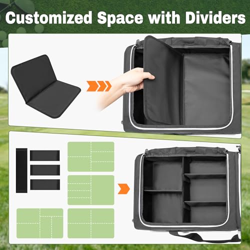 DSLEAF Black 2-Layer Golf Trunk Organizer for Car Storage, Men & Women