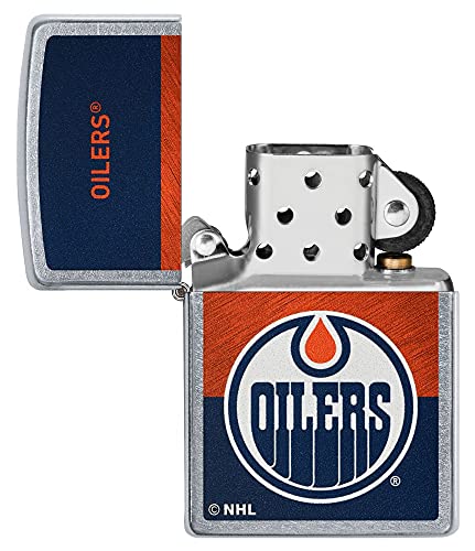 Edmonton Oilers Zippo Pocket Lighter - Street Chrome