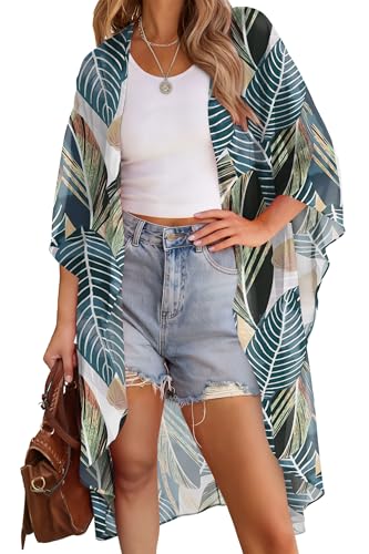 Kimonos for Women - Casual Swimwear Coverup Cardigan - Print 06 / Large