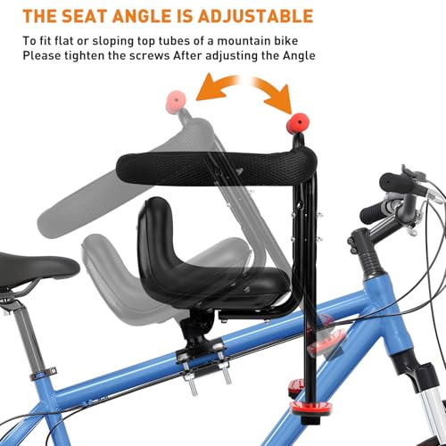 Kid's Front Mounted Bike Seat for Children 2-4 Years - Black