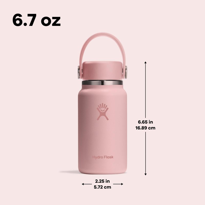 Hydro Flask Micro Bottle - Leak Proof Purse or Pocket Flask - Insulated Mini Water Bottle 6.7 Oz Surf