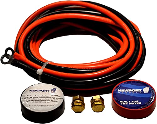 Newport 10ft Trolling Motor Battery Cable Extension Kit – 8AWG Marine Wire, Connectors & Heat Shrink
