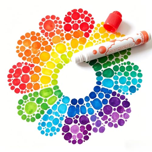 Bingo Daubers for Adults - 6 Pack Quick Dry Dot Markers, 20ML