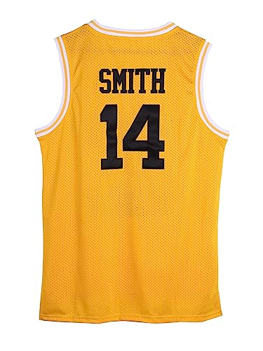 Unisex 90s Fresh Prince Academy #14 Jersey Shirt - 3X-Large Yellow