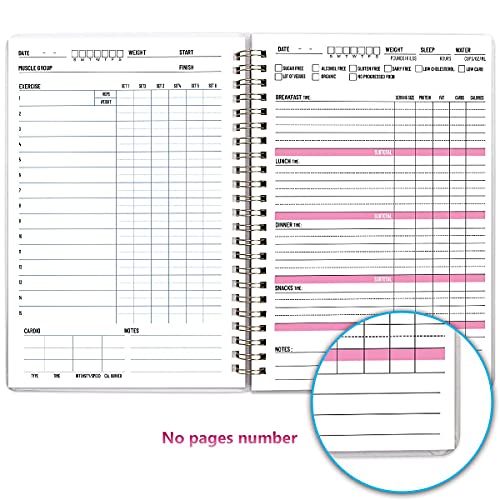 Food and Fitness Journal - 132 Pages Workout & Nutrition Log