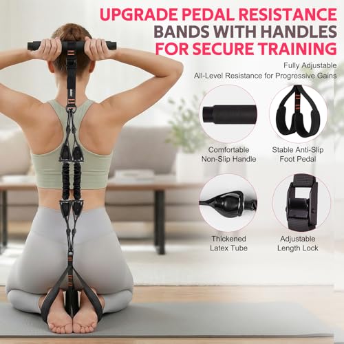 Black WALITO 15-Piece Pilates & Resistance Bands Set with Yoga Ball & Accessories