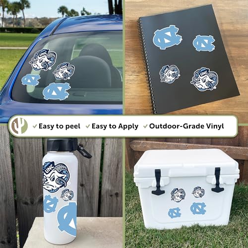 North Carolina Tar Heels Sticker Decal 8.5x11 Inch Vinyl NCAA Fan Accessory