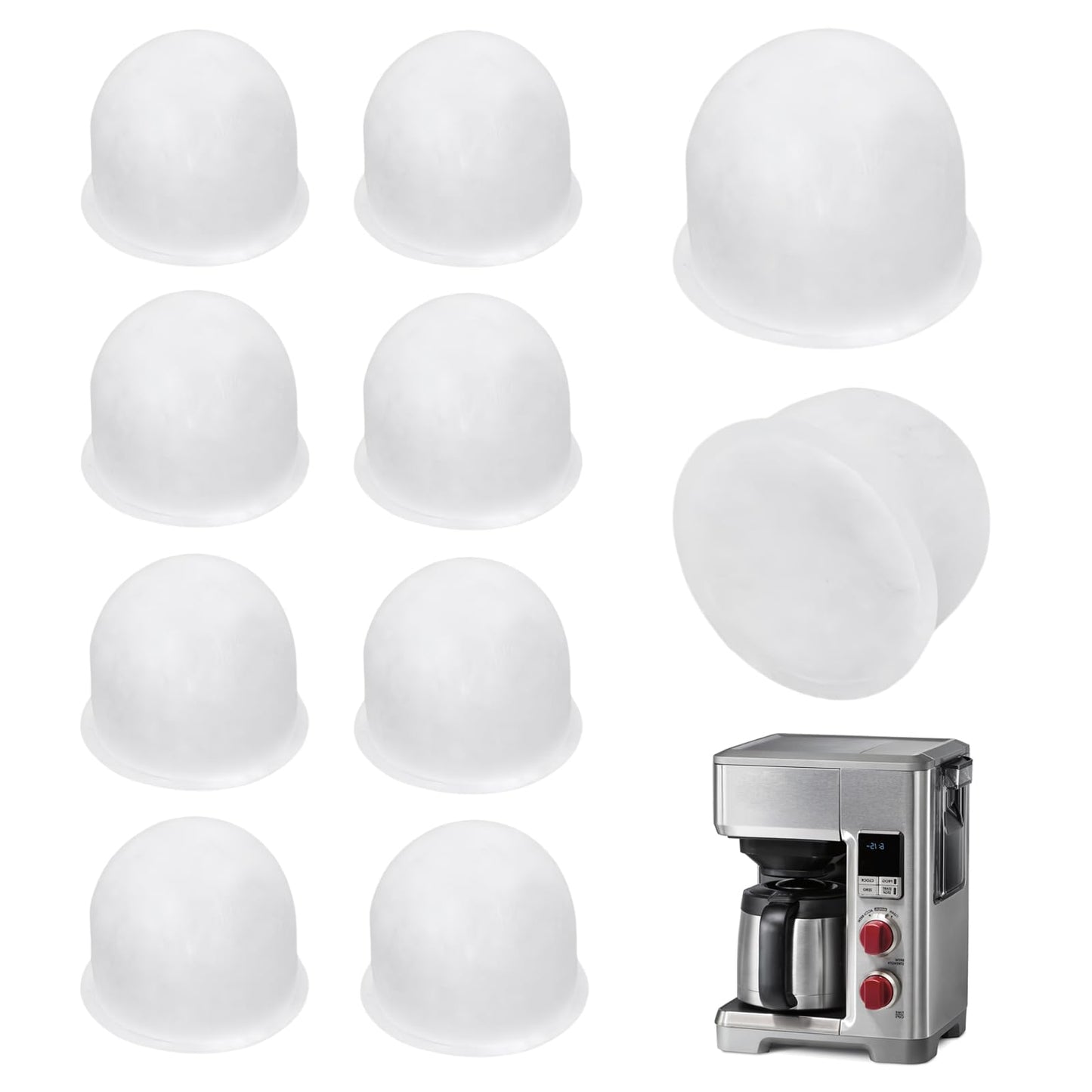 10-Pack Coffee Maker Water Filter Pods for Wolf Gourmet, Activated Carbon Filter Replacement for WGCM100S, WGCM110S, WGCM120S, Compatible with Wolf Gourmet