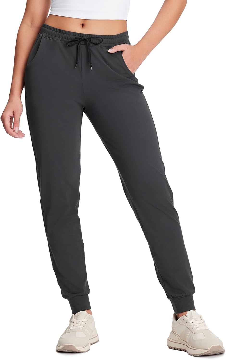 Yogipace Women's Lightweight Jogger Pants - UPF 50+ Protection, Pockets | Casual Sweatpants for Gym & Travel