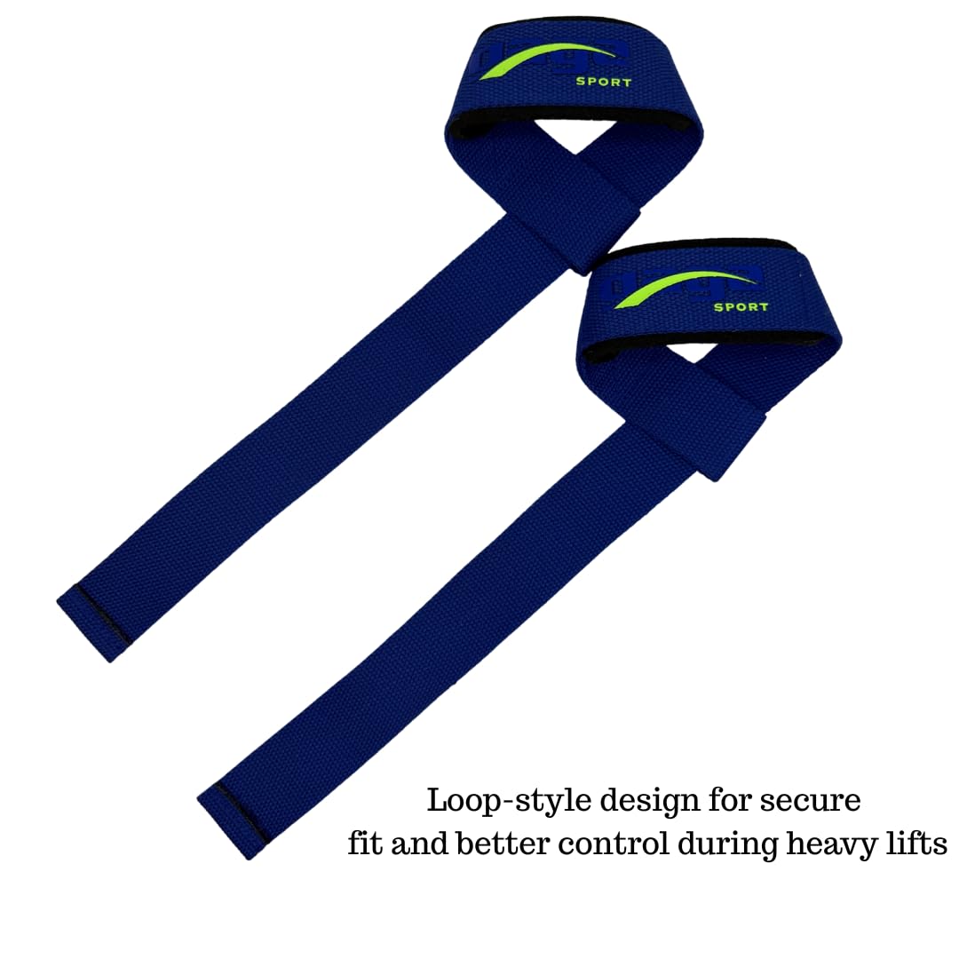 Gagasport Wrist Straps for Weightlifting – Cotton Gym Straps for Strength Training, Powerlifting, Deadlifts & Workout – Lifting Straps for Men & Women (Black)