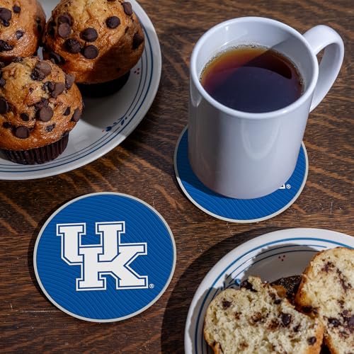Kentucky Wildcats NCAA 4-Pack Rubber Coaster Set - Official Licensed Drink Protectors
