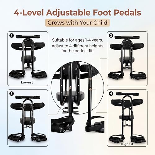 Toddler Bike Seat Front Mounted - Full Coverage for Kids 1-4 Yrs
