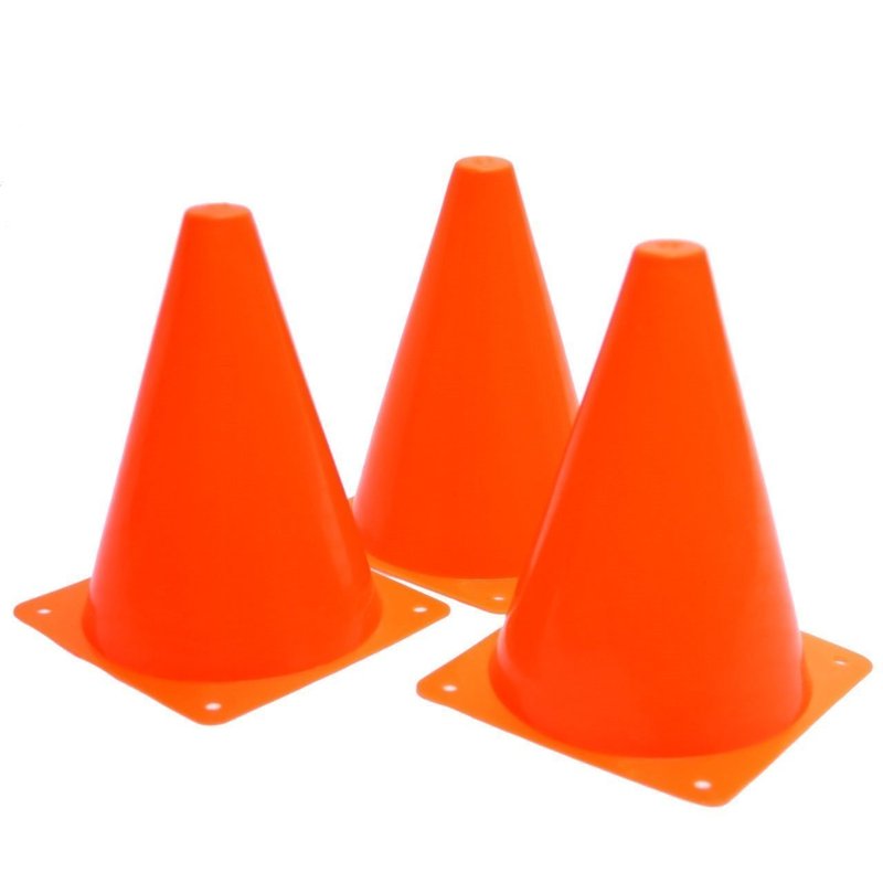 Fun Express Orange Traffic Cones - Set of 12 - VBS Vacation Bible School Supplies/Decor - Great for Kids Sports, Games and Toys