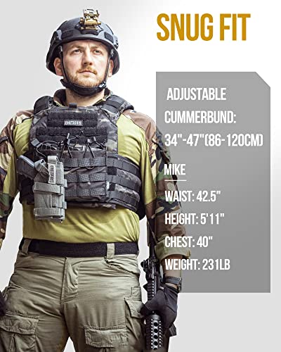 Adjustable MOLLE Tactical Vest for Men - 500D Nylon, Quick-Release