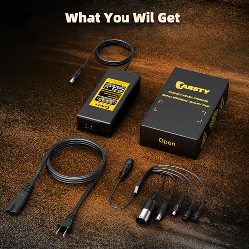 42V Hoverboard Charger with 5-in-1 Plugs - Small