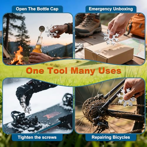 18-in-1 Snowflake Multitool - Durable Multi-Function Tool for Men