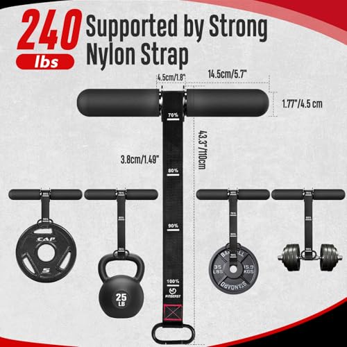 Forearm Strength Trainer with Adjustable Strap - Black