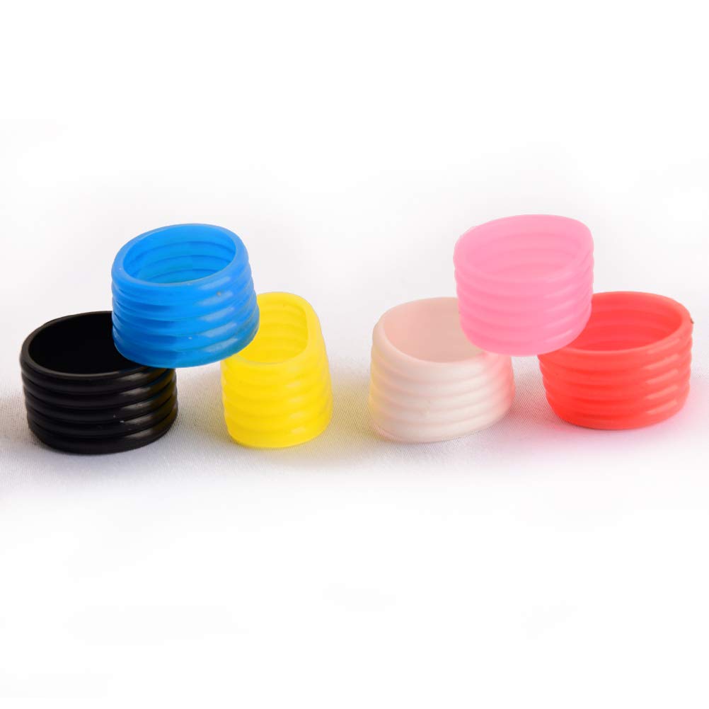 Seaner Tennis Racket Handle Grip Ring Fix Ring for Racket Band Overgrip Protector - Mix 6 Colors (CA)