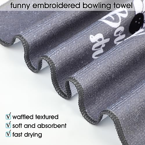 Bowling Towel Set with Clip - 3 Pack Absorbent Cotton Towels for Pins & Balls