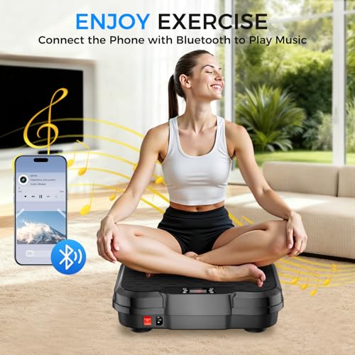 Vibration Plate Exercise Machine for Weight Loss - Black