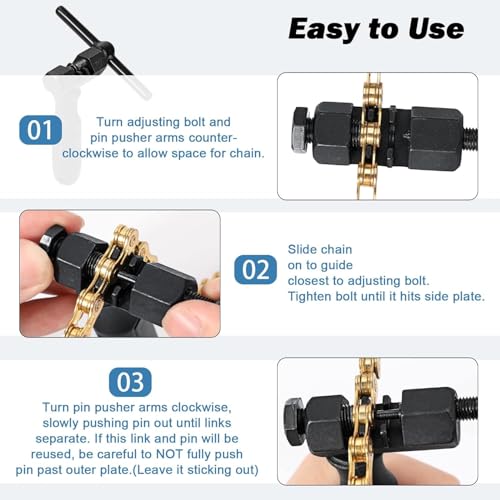 Universal Bicycle Chain Breaker Tool with Replacement Pin