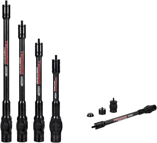 LWANO Archery Compound Bow Stabilizer - Adjustable 6-12 Inch Carbon Fiber for Vibration Reduction