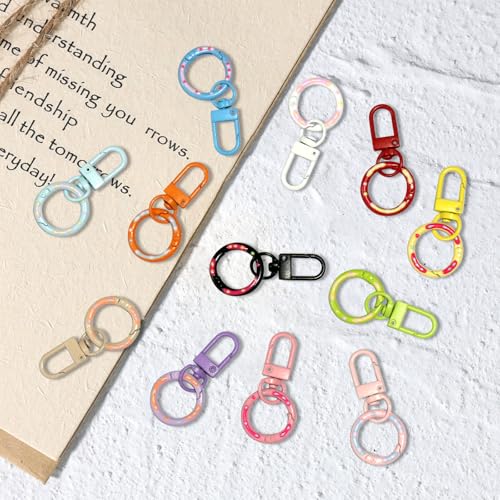 12 Color Spring O Rings & Lobster Claw Clasps Set - 25mm