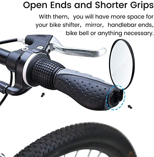 PRUNUS No-Slip Soft Rubber Bike Handlebar Grips Universal for Bicyble