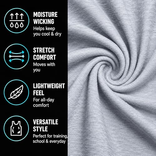 Girls Performance Short Sleeve Athletic T-Shirt - Light Grey / 8