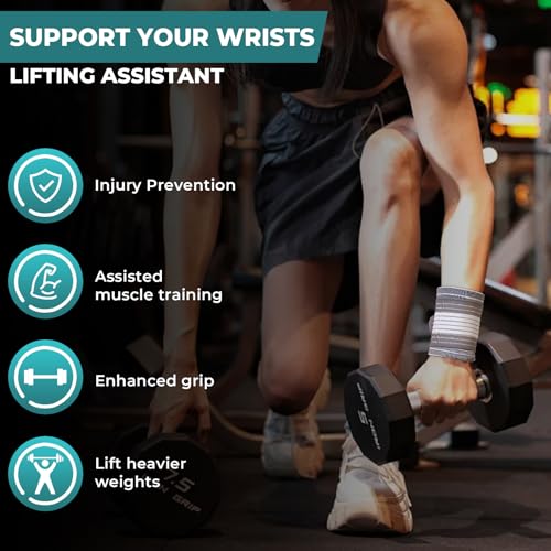Adjustable Compression Wrist Band - Breathable Support Sleeve - Gray, Medium