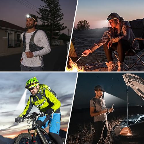 LED Headlamp Flashlight - 500 Lumen Rechargeable Waterproof, 5 Modes, 1 Pack