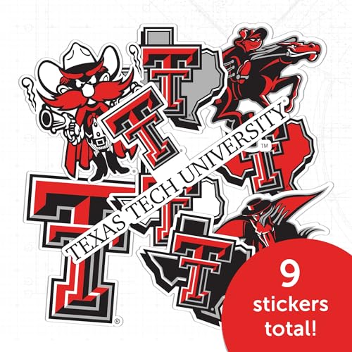Texas Tech Red Raiders Desert Cactus Sticker Sheet – Officially Licensed Decals