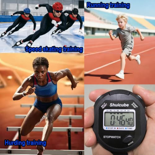 Digital Stopwatch Timer with Large Display & Replaceable Battery