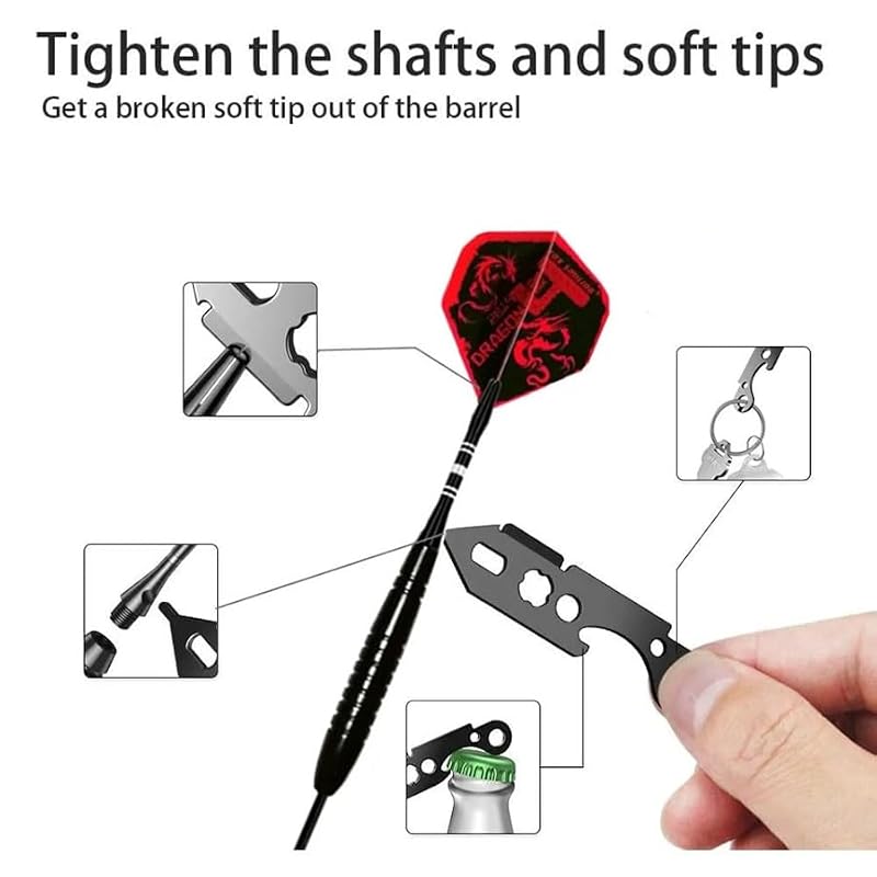 Dart Wrench Tool Set - 2 Durable Iron Dart Tip Removal Tools