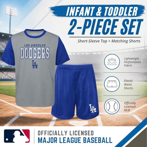 Los Angeles Dodgers Infant Toddler 2-Piece T-Shirt & Shorts Set - 18 Months - Blue