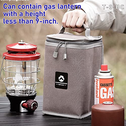 Camping Moon Lantern Storage Case T-8, T-9 11'' Height with Top Pocket - Suitable for Camping Lanterns