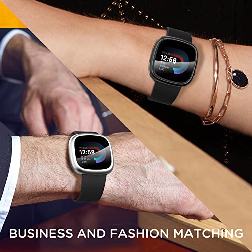 Clear Screen Protector Case for Fitbit Sense 2 / Versa 4 - 4-Pack