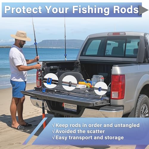 Fishing Rod Sleeves - 9 Pcs Neoprene Pole Straps, 5.9in