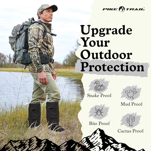 Snake Leg Gaiters - Waterproof & Bite Protective Leg Gear - Black