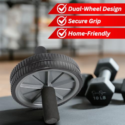 Dual Ab Wheel - Portable Core Trainer for Strength & Stability