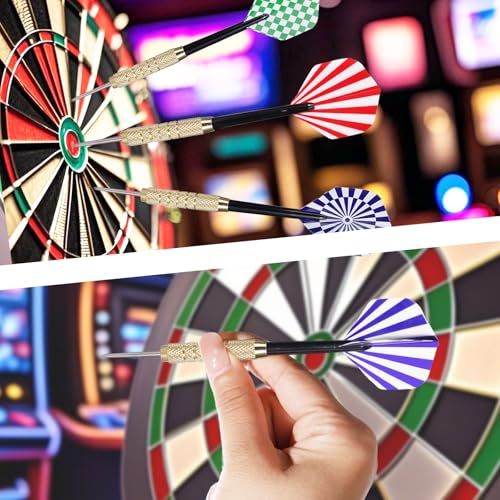 Professional Steel Tip Darts Set - 18 Pcs with Standard Flights