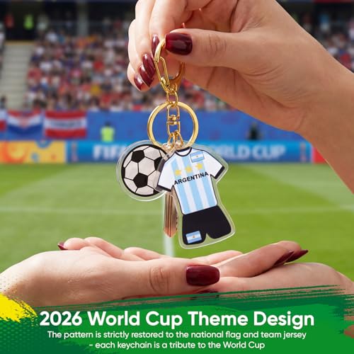 2-Piece World Cup Soccer Keychain - Argentina