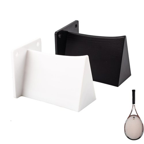 Wall Mount Tennis Racket Holder, 2PCS Storage Hooks for Rackets Stylish Appearance – Universal Wall Mounted Display Stand for Garage, Bedroom, Gym, Home – Tennis Gift Idea