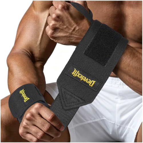 20-Inch Professional Wrist Wraps for Weightlifting - Black